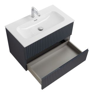 База под раковину Cezares подвесная с двумя выкатными ящиками, Grafito, 800x457x500, DUET-N-800-2C-SO-GR-P